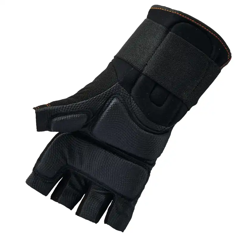 Ergodyne 17713 910 Half-Finger Impact Gloves + Wrist Support