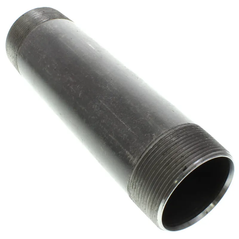 Everflow NPBL2080 Black Steel Nipple 2 Inches x 8 Inches