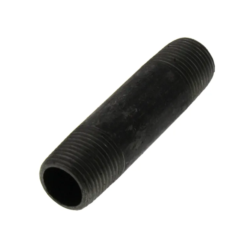 Everflow NPBL3825 Black Steel Nipple 3/8 inches x 2-1/2 inches