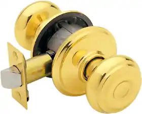 Schlage Lock F10-GEO-605 Georgian Passage Knob, Grade 2, Radius Corner, Adjustable Backset, 16-080