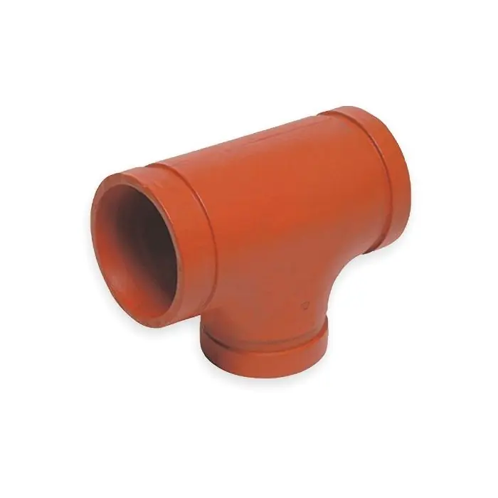 Anvil 390018042 International 0 Series 7061 Gruvlok Ductile Cast Iron Standard Reducing Tee Fitting 6 inches X 6 inches X 2 inches