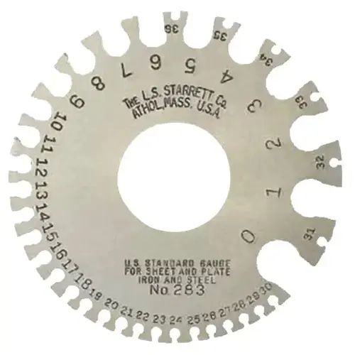 Starrett 51318 283 U.S. Standard Gage N