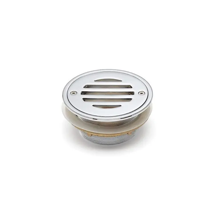 McGuire 1233 Urinal Strainer Flat Grid 2 x 4-1/4 Inch Chrome Brass