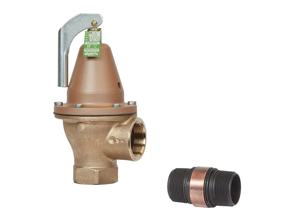 WATTS F121544 LF174A Lead Free Boiler Pressure Relief Valve 100 psi