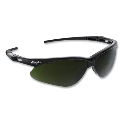 MCR SAFETY MP1150 Memphis MP1 Black Frame Greenfilter 5.0