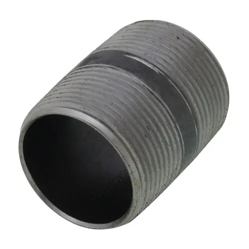Everflow NPBL1120 1-1/4 inches x 2 inches Black Steel Nipple