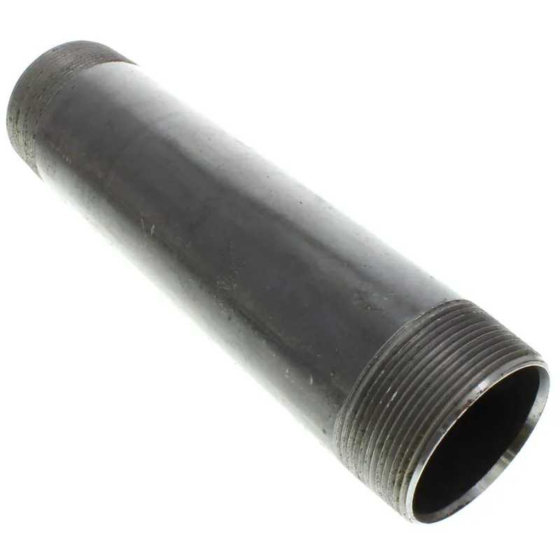 Everflow NPBL2090 Black Steel Nipple 2 inches x 9 inches