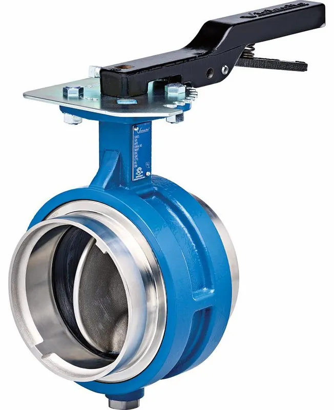 VICTAULIC V080250HP3 Lug Style Butterfly Valve, Gear Operator, 8 in, Groove, 250 psi