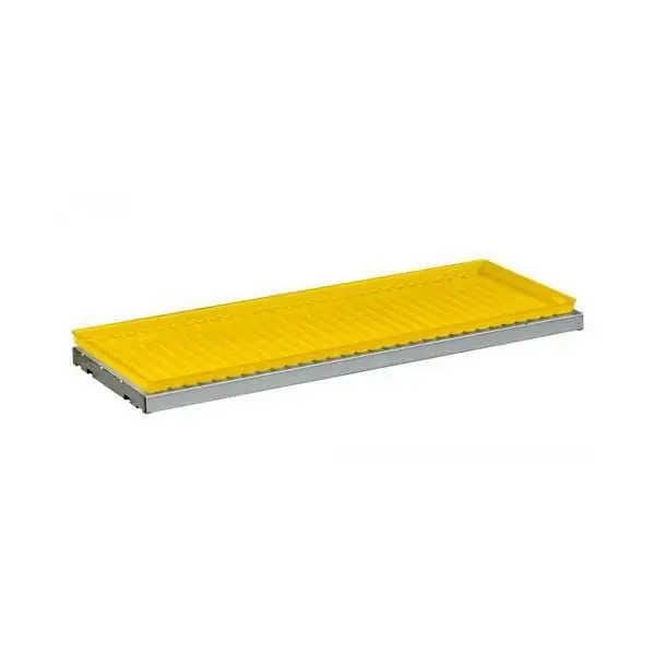 Justrite 29062 Steel Shelf/Poly Tray 2-Dr 15/17/30/40/45-Gal