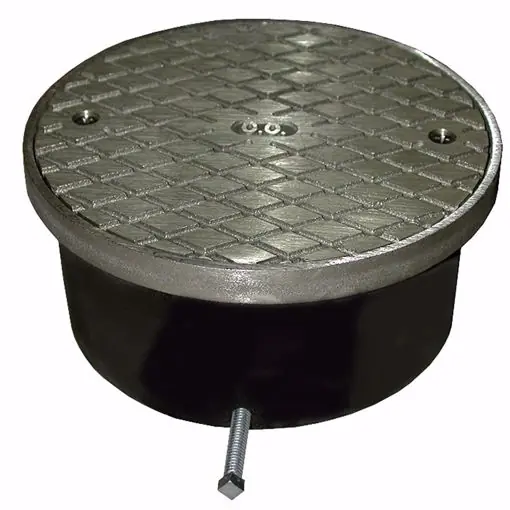 Jones Stephens C33006 Adjustable Cast Iron Cleanout with 7 Inches Round Cover
