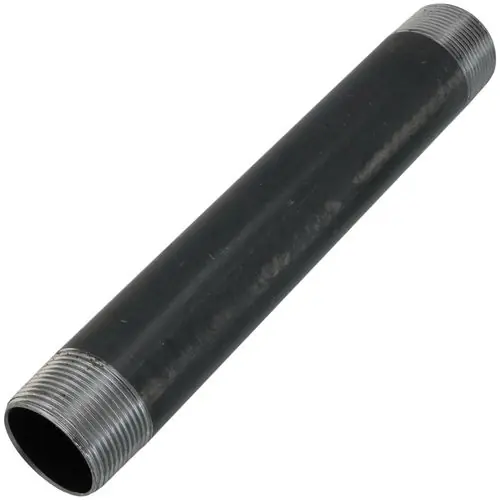 Everflow NPBL1110 1-1/4 inches x 10 inches Black Steel Nipple