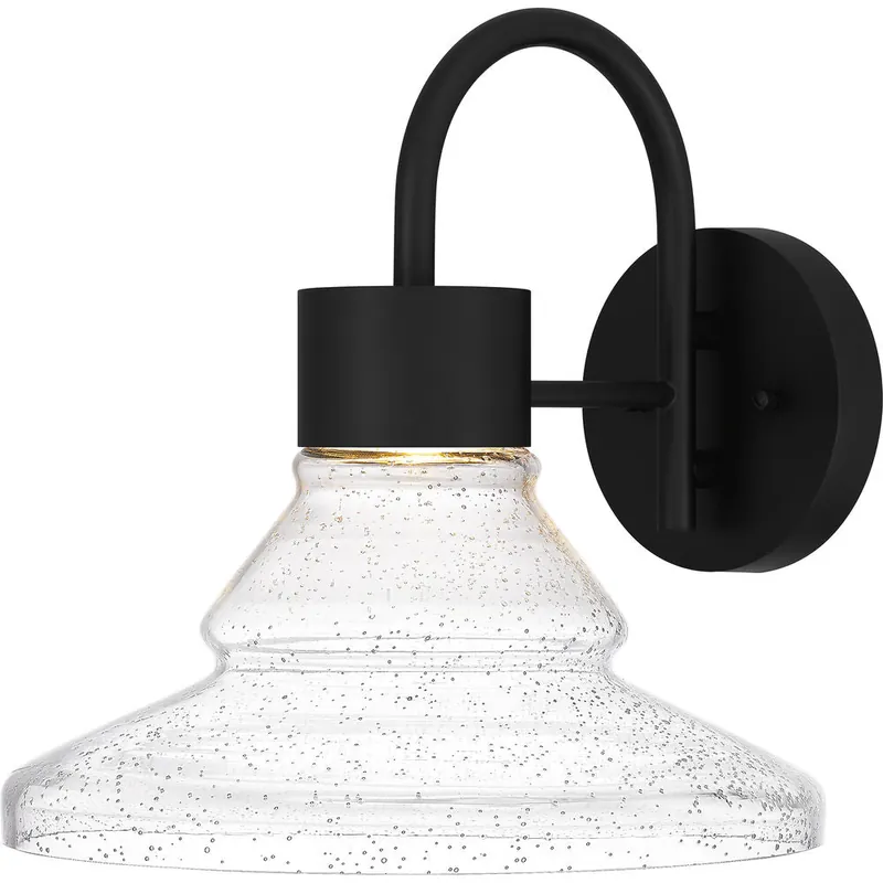 Quoizel FLX8412MBK Felix LED 12 Inch Outdoor Wall Lantern 9W