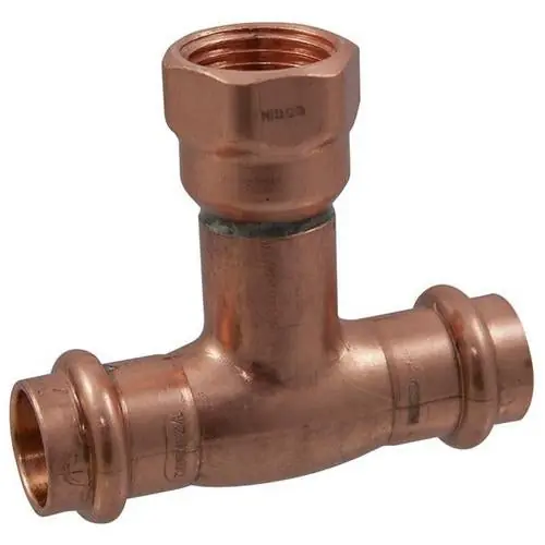 Nibco 9116503PC Press System 3/4 x 1/4 in. Copper Press Female Tee