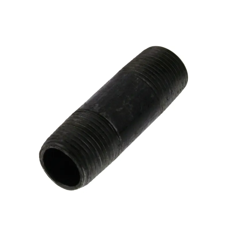 Everflow NPBL3820 3/8 inches x 2 inches Black Steel Nipple