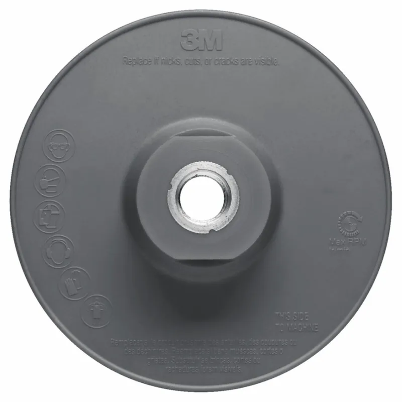 3M 7100362609 Disc Back-Up Pad Ribbed Hard Black 6 inches