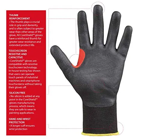 Honeywell 24-0513B/6XS CoreShield Glove A4/D X-Small