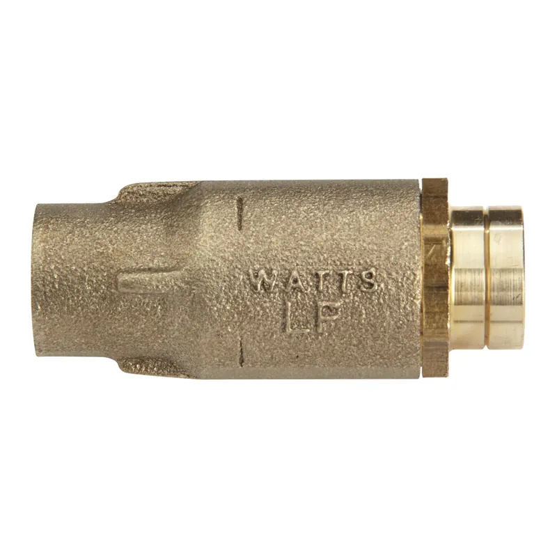 WATTS W-0555181 Silent Check Valve 1/2 In Lead Free Brass Solder End Connections