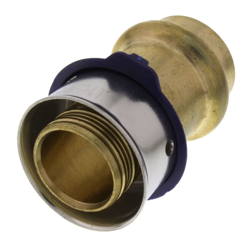 Viega 99630 PureFlow Zero Lead Bronze PEX Press ProPress Adapter 3/4 inches x 1/2 inches