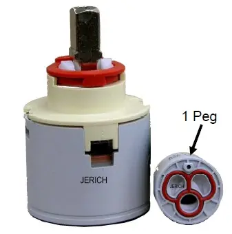 Jerich 35350 Single Lever 35mm Cartridge With One Peg For Concinnity