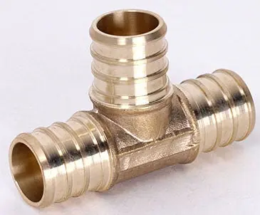 EFF U9664-LF PEX Brass Tee 3/4 inches x 3/4 inches x 1/2 inches