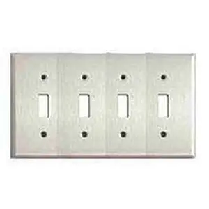 MULBERRY METAL PRODUCTS 97074 Wall Plate Standard 4 Gangs 4 Ports