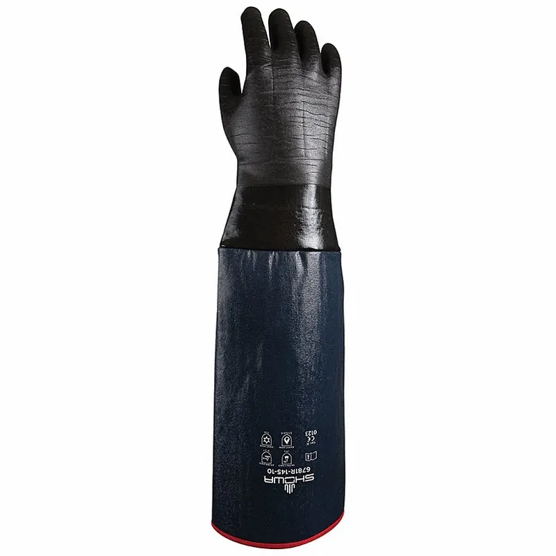 SHOWA 6781R-145-10 Insulated Fully Coated Neoprene 12 Gauntlet Large