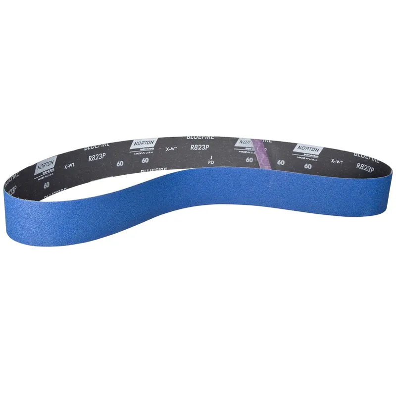 Norton 78072728825 BlueFire Coarse Grade 80 Grit Zirconia Aluminum Cloth Narrow Benchstand Belt
