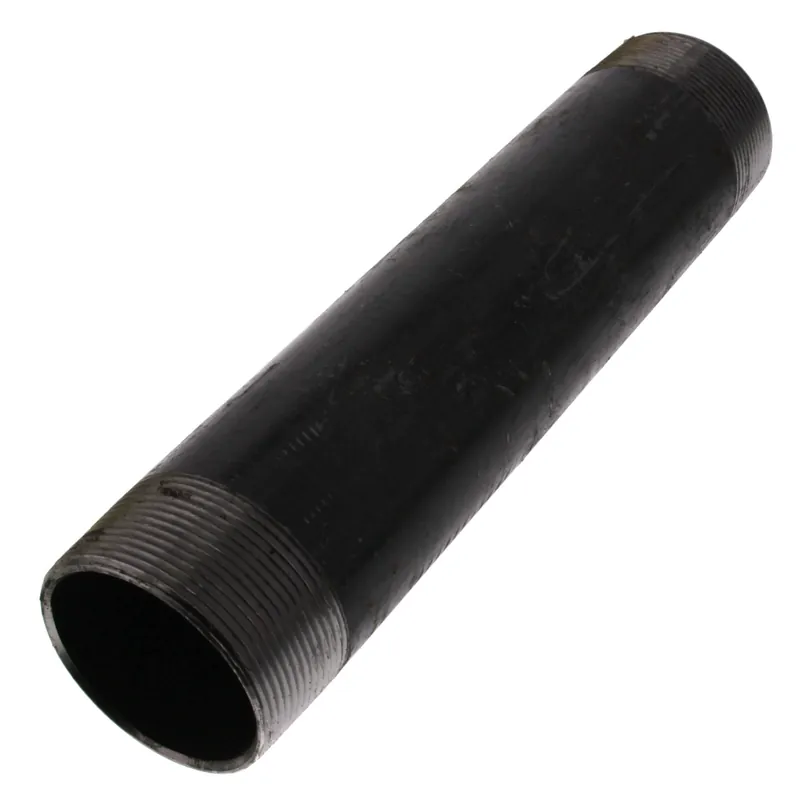 Everflow NPBL2010 Black Steel Nipple 2 Inches x 10 Inches