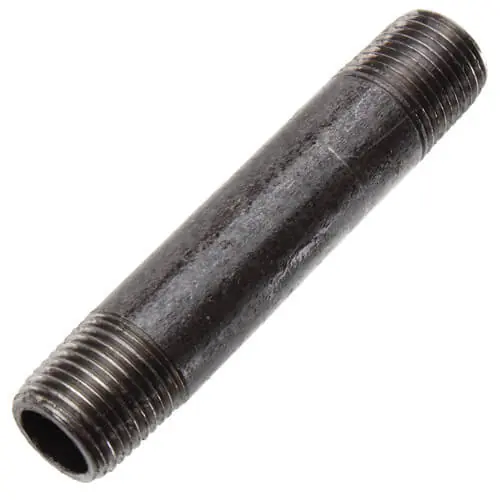 Everflow NPBL1820 1/8 inches x 2 inches Black Steel Nipple
