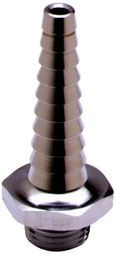 T&S Brass B-0198 Outlet Serrated Tip Hose End 3/8 inches NPT Male Inlet
