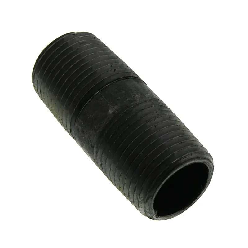 Everflow NPBL3815 Black Steel Nipple 3/8 inches x 1-1/2 inches