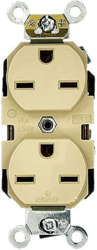 Leviton 5662-I Duplex Receptacle 15 Amp 250 Volt Replacement MPN