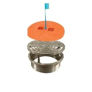 MIFAB TS5-1 Round 5 inches Nickel Bronze Top Set Heelproof Floor Drain Strainer