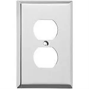 Mulberry Metal Products 97101 Receptacle Wall Plate 1 Gang (1) Duplex Receptacle