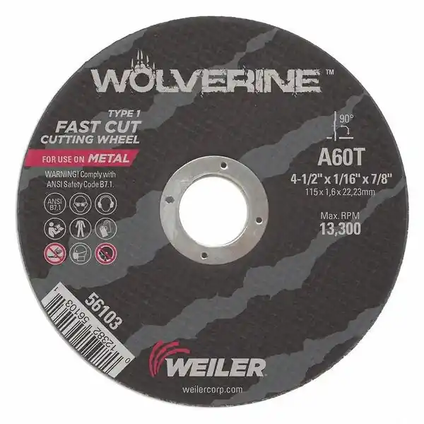 WEILER 56118 Vortec Pro Cut-Off Wheel 5 in Replacement MPN