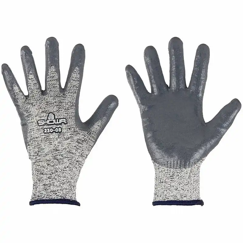 SHOWA 230-09 Cut Resistant Coated Gloves A4 Cut Level Foam Nitrile L