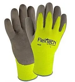 Wells Lamont Y9239L Hi-Vis Synthetic Knit Nitrile Palm Gloves