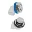 Oatey P9950CP True Blue PVC Bath Waste Half Kit With Touch-Toe Stopper & Test Kit