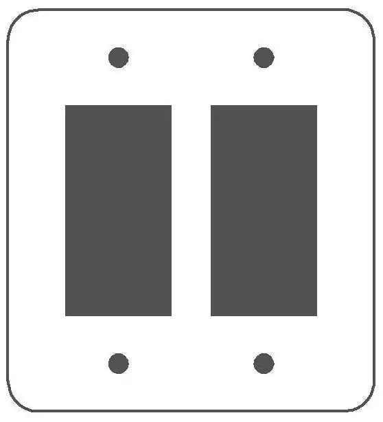 Mulberry Metal Products 74402 Princess Wallplate 2 Gangs 5 in H x 4.562 in W