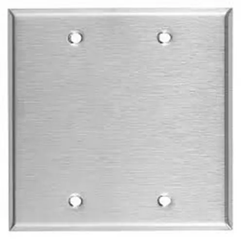 Mulberry Metal Products 97152 2-Gang Stainless Steel Blank Plate