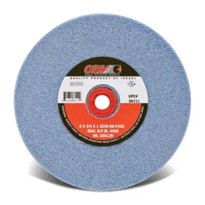 CGW Abrasives 38206 8X1X1 T1 AZ120-K8-V32 Single Packbench Wheel