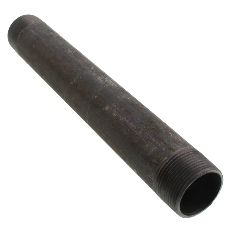 Everflow NPBL1111 1-1/4 inches x 11 inches Black Steel Nipple