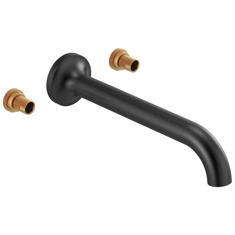 Brizo T70475-BLLHP Odin Two Handle Wall Mount Filler in Matte Black