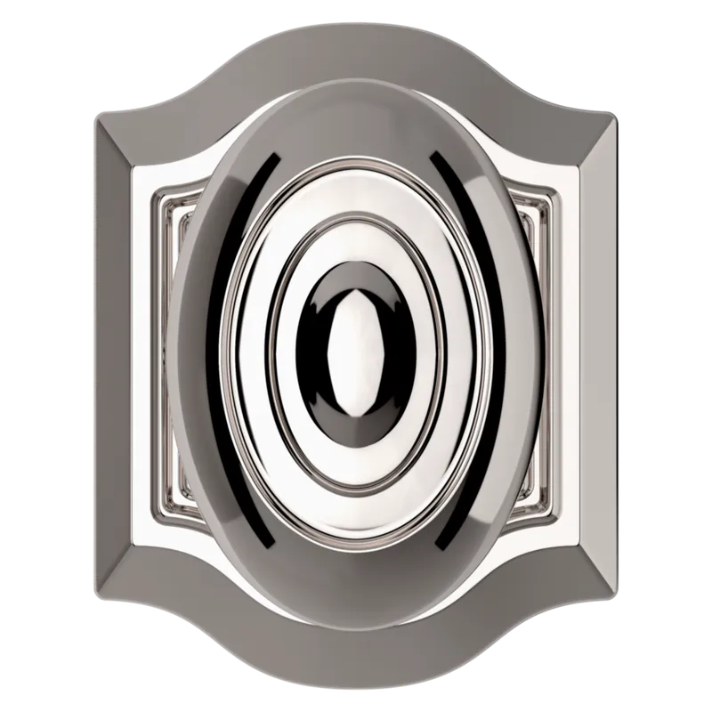 Baldwin 5077.055.PRIV Bethpage Knob with R027 Rose Privacy