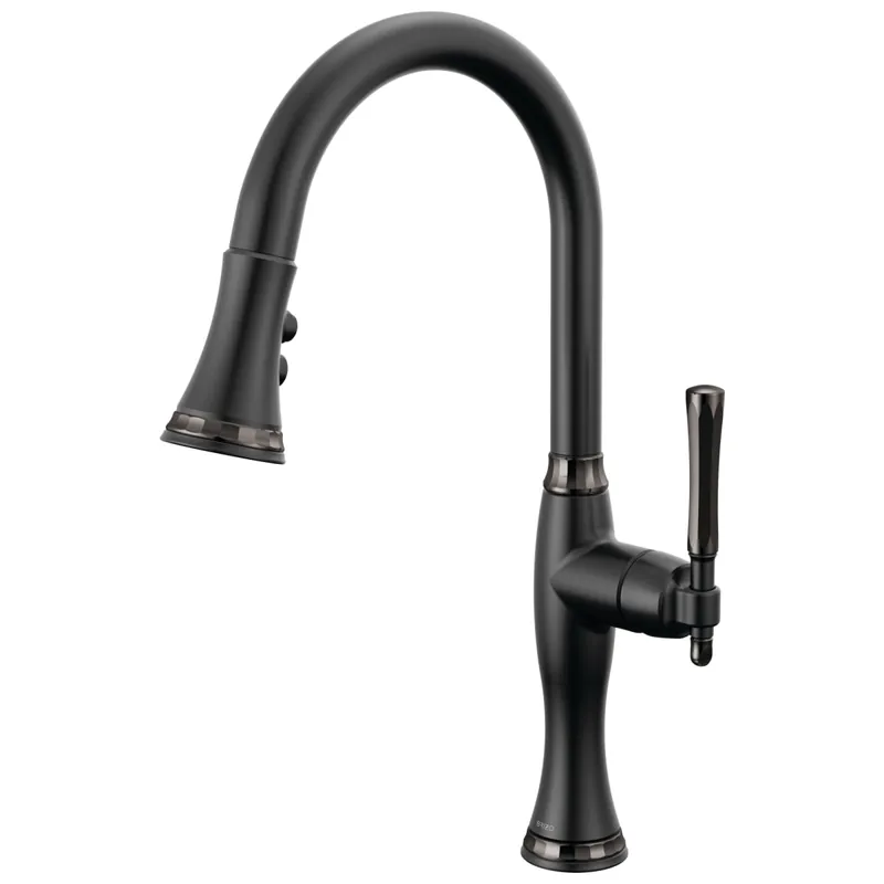 Brizo 63058LF-BLBNX The Tulham Kitchen Collection Pull-Down Kitchen Faucet