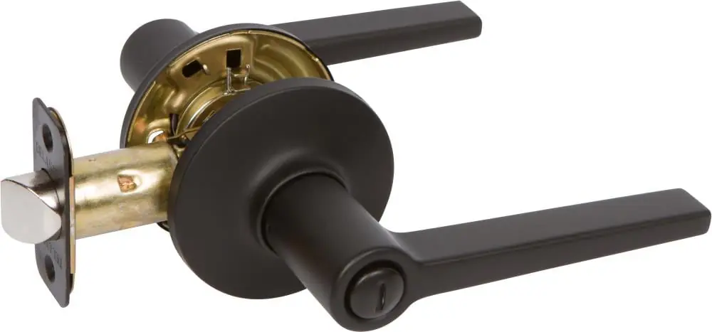 Delany D22229 Contemporary Black Interior or Bed/Bath Privacy Door Handle