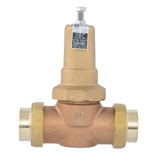 Cash Acme PVA35M-DUTH-60 Eb45 Double Union Threaded Pressure Regulating Valve, Metal Top 1-1/4 inches
