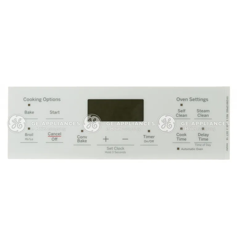 General Electric WB07X25883 Faceplate Graphics