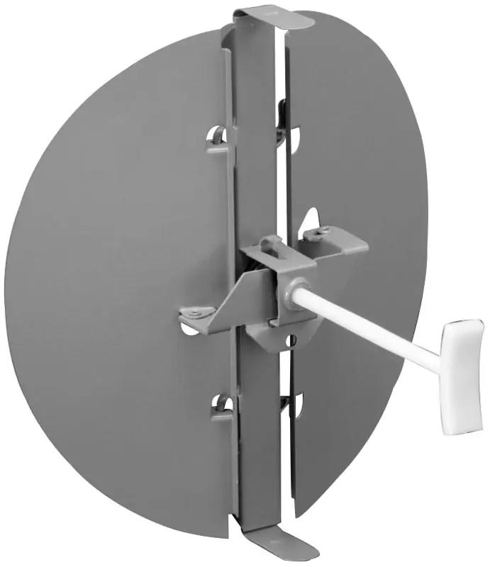 Selkirk 3790008 Airmate 800D0 8 White Steel Snap-In Butterfly Damper