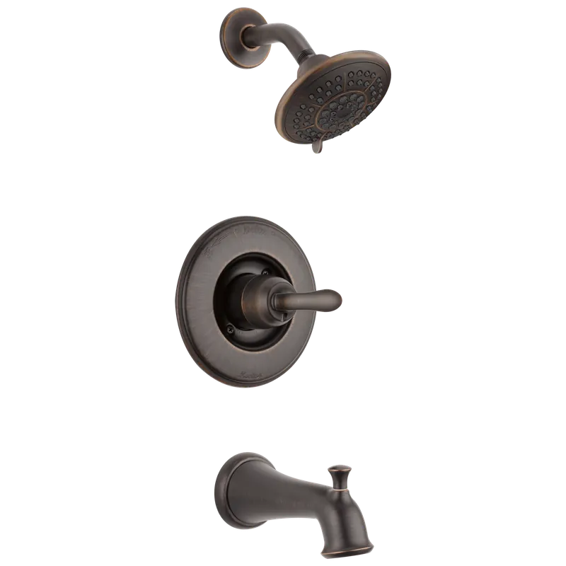 DEL T14494-RB Tub/Shower Trim 1L 14S Linden Venetian Bronze